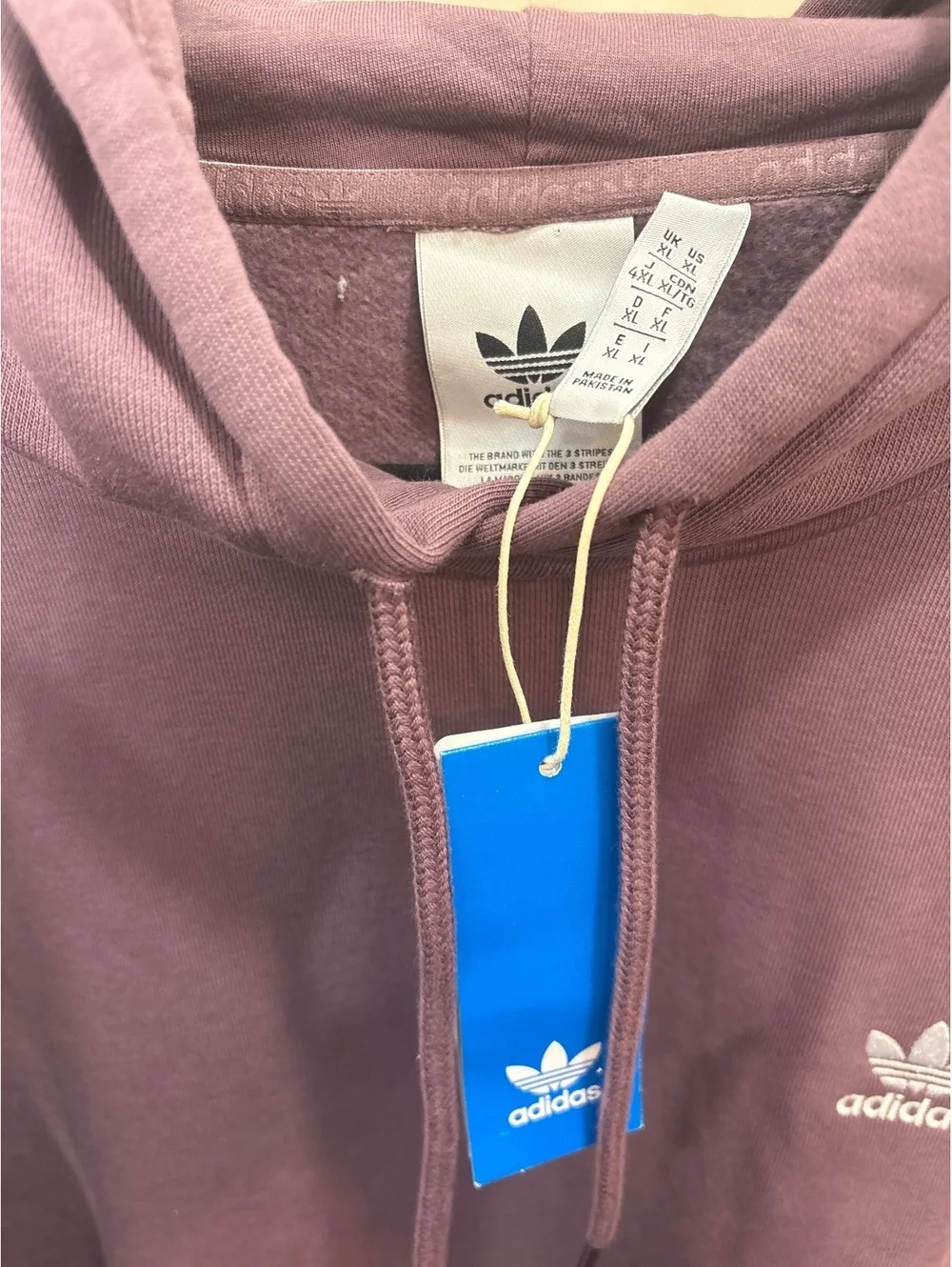 Adidas Trefoil Hoodie in Dusty Purple, Size M